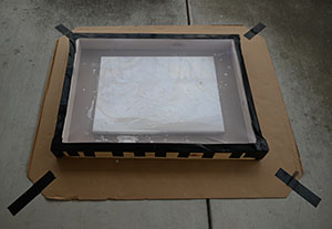 Bug screen for artwork drying outside